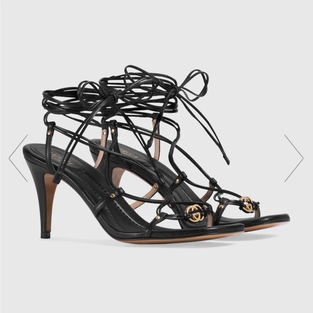 ISO- GUCCI INTERLOCKING G STRAPPY SANDAL